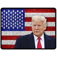 Trump President Sticker Design Double Sided Fleece Blanket (large)  by dflcprintsclothing