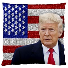 Trump President Sticker Design Large Flano Cushion Case (one Side) by dflcprintsclothing