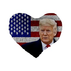 Trump President Sticker Design Standard 16  Premium Flano Heart Shape Cushions by dflcprintsclothing