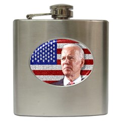 Biden President Sticker Design Hip Flask (6 Oz) by dflcprintsclothing