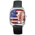 Biden President Sticker Design Square Metal Watch Front