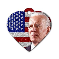 Biden President Sticker Design Dog Tag Heart (two Sides)