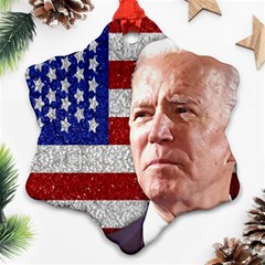 Biden President Sticker Design Snowflake Ornament (two Sides) by dflcprintsclothing