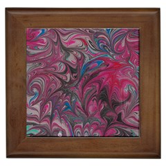 Marbling Ornate Framed Tile by kaleidomarblingart