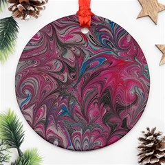 Marbling Ornate Ornament (round) by kaleidomarblingart