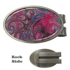 Marbling Ornate Money Clips (oval)  by kaleidomarblingart