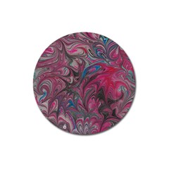 Marbling Ornate Magnet 3  (round) by kaleidomarblingart