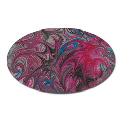 Marbling Ornate Oval Magnet by kaleidomarblingart