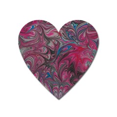 Marbling Ornate Heart Magnet by kaleidomarblingart