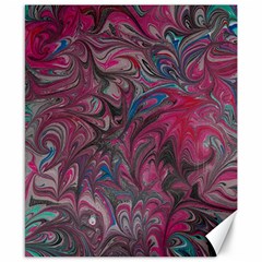 Marbling Ornate Canvas 8  X 10  by kaleidomarblingart