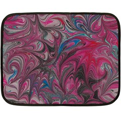 Marbling Ornate Double Sided Fleece Blanket (mini)  by kaleidomarblingart