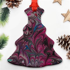 Marbling Ornate Ornament (christmas Tree)  by kaleidomarblingart