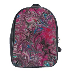 Marbling Ornate School Bag (xl) by kaleidomarblingart