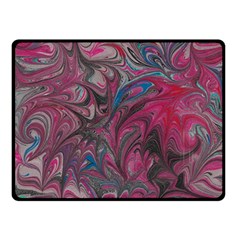 Marbling Ornate Double Sided Fleece Blanket (small)  by kaleidomarblingart