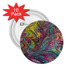 Abstract Marbling 2 25  Buttons (10 Pack)  by kaleidomarblingart