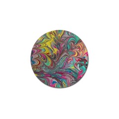 Abstract Marbling Golf Ball Marker by kaleidomarblingart