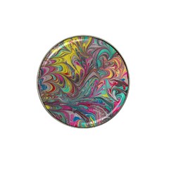 Abstract Marbling Hat Clip Ball Marker (4 Pack) by kaleidomarblingart