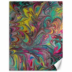 Abstract Marbling Canvas 12  X 16  by kaleidomarblingart