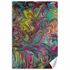 Abstract Marbling Canvas 20  X 30  by kaleidomarblingart