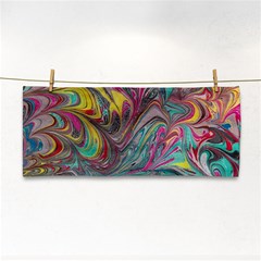 Abstract Marbling Hand Towel by kaleidomarblingart