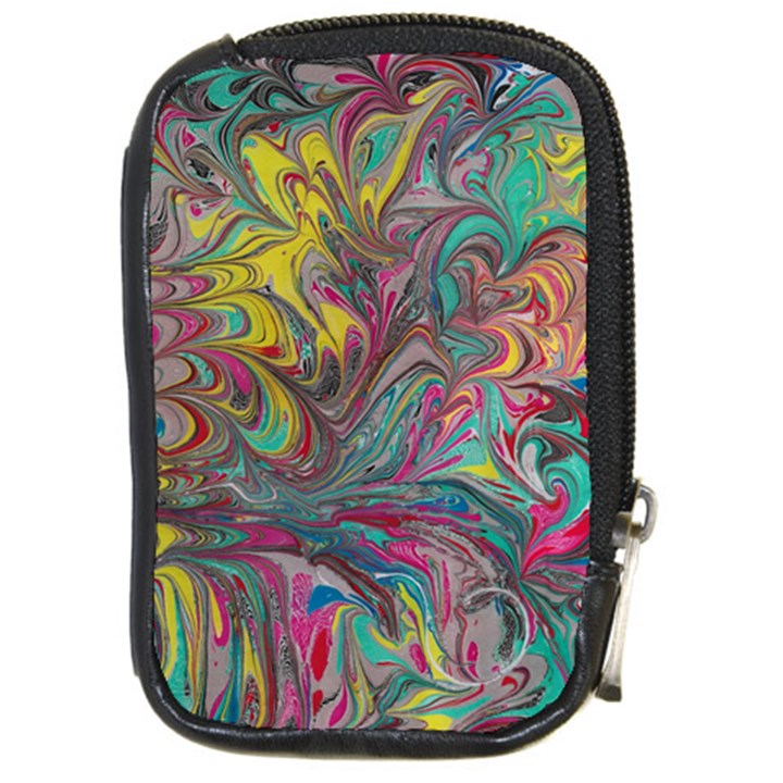 Abstract marbling Compact Camera Leather Case