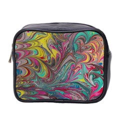 Abstract Marbling Mini Toiletries Bag (two Sides) by kaleidomarblingart