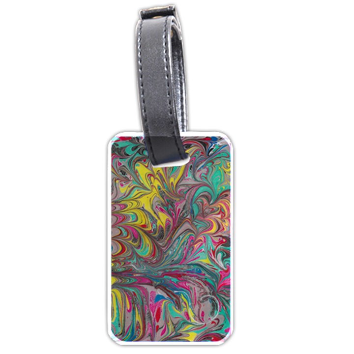 Abstract marbling Luggage Tag (one side)