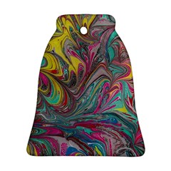 Abstract Marbling Bell Ornament (two Sides)