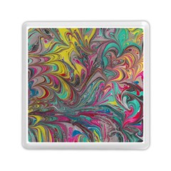 Abstract Marbling Memory Card Reader (square) by kaleidomarblingart