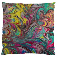 Abstract Marbling Large Cushion Case (one Side) by kaleidomarblingart