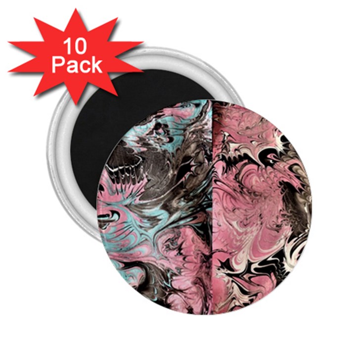 Marbling Collage 2.25  Magnets (10 pack) 