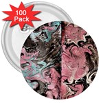 Marbling Collage 3  Buttons (100 pack)  Front