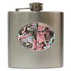 Marbling Collage Hip Flask (6 Oz)