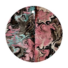 Marbling Collage Round Ornament (two Sides)