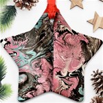 Marbling Collage Star Ornament (Two Sides) Front