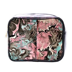 Marbling Collage Mini Toiletries Bag (one Side)