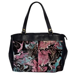 Marbling Collage Oversize Office Handbag