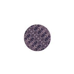 Violet Textured Mosaic Ornate Print 1  Mini Buttons by dflcprintsclothing