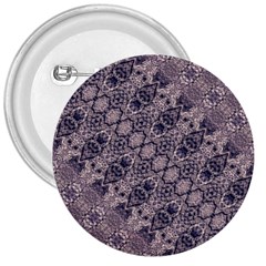 Violet Textured Mosaic Ornate Print 3  Buttons by dflcprintsclothing