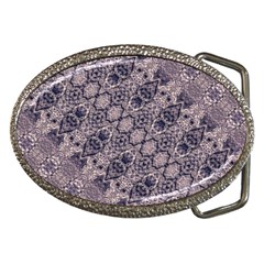 Violet Textured Mosaic Ornate Print Belt Buckles by dflcprintsclothing