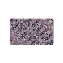 Violet Textured Mosaic Ornate Print Magnet (name Card) by dflcprintsclothing