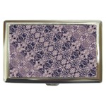 Violet Textured Mosaic Ornate Print Cigarette Money Case Front