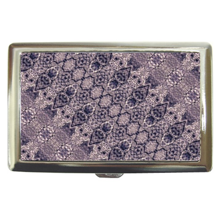 Violet Textured Mosaic Ornate Print Cigarette Money Case