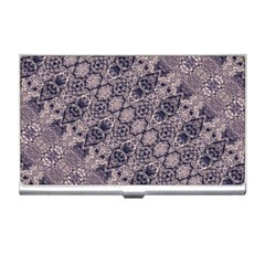 Violet Textured Mosaic Ornate Print Business Card Holder by dflcprintsclothing