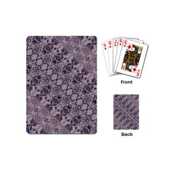 Violet Textured Mosaic Ornate Print Playing Cards Single Design (mini) by dflcprintsclothing