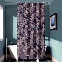 Violet Textured Mosaic Ornate Print Shower Curtain 36  X 72  (stall)  by dflcprintsclothing