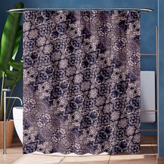 Violet Textured Mosaic Ornate Print Shower Curtain 60  X 72  (medium)  by dflcprintsclothing