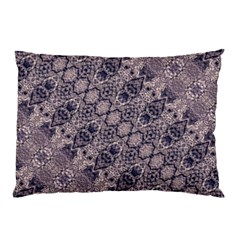 Violet Textured Mosaic Ornate Print Pillow Case (two Sides) by dflcprintsclothing