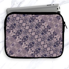 Violet Textured Mosaic Ornate Print Apple Ipad 2/3/4 Zipper Cases by dflcprintsclothing