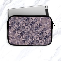 Violet Textured Mosaic Ornate Print Apple Ipad Mini Zipper Cases by dflcprintsclothing